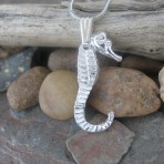 Seahorse Shell Pendant – Fine Silver