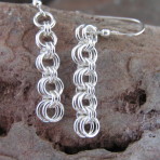 Earrings – Chain Maille  – Hookwire – Sterling Silver