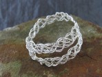 Bangle – Sterling Silver – Quirky Plaited Arm Band Style