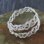 Bangle – Sterling Silver – Quirky Plaited Arm Band Style