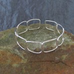 Bangle – Sterling Silver – Rectangular Style – 1.5mm  Wire