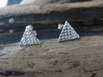 Earring – Small Triangle – Fine Silver