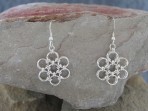 Earrings – Chain Maille Japanese Flower – Sterling Silver