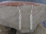Earrings – Chain Maille 4.35mm Byzantine with Dropper – Sterling Silver