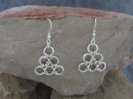 Earrings – Chain Maille – Japanese Bamboo Triangle – Sterling Silver
