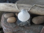 Scallop Shell Pendant – Small – Fine Silver