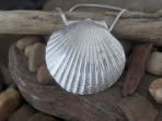 Scallop Shell Pendant – Large – Fine Silver