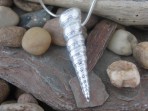 Large Cone Shell Pendant -Fine Silver