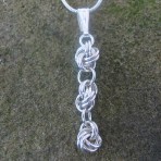 Pendant – Chain Maille Forget me Knots – Sterling Silver