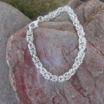 Bracelet – Chain Maille – 4.35mm Byzantine Style – Sterling Silver