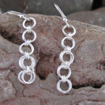 Earrings – Chain Maille – Hookwire – Sterling Silver